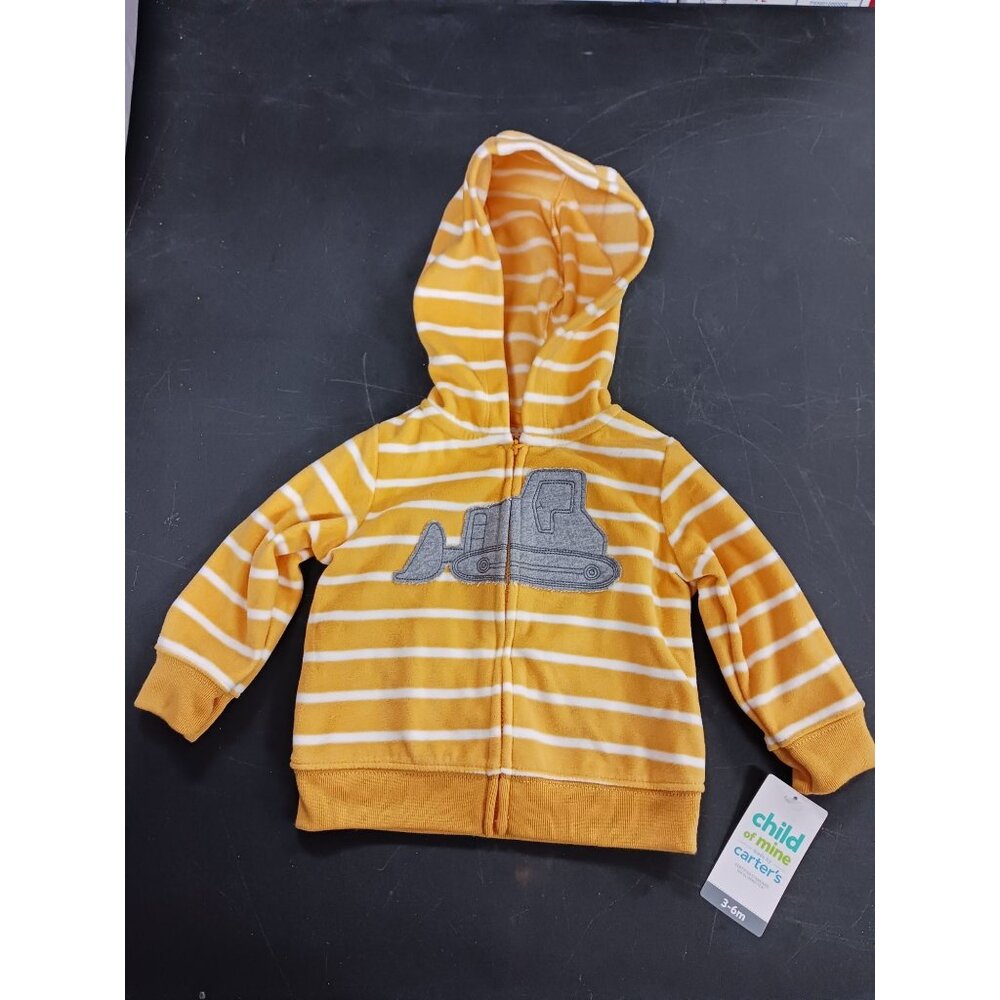 Child of Mine Zippered Hoodie With Dozer Design Size 3-6M NWT